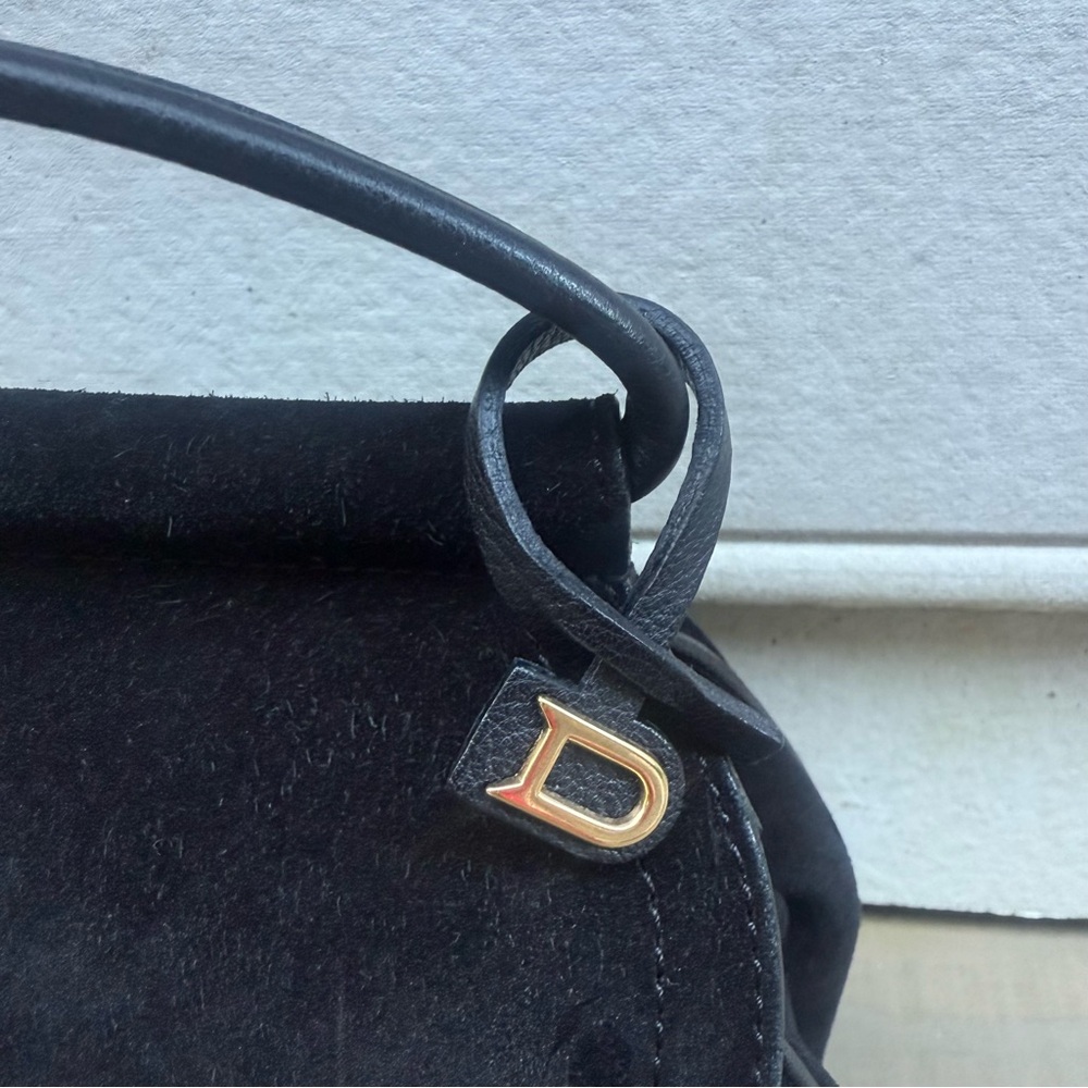 Delvaux Black Suede Mini Cerceau Bag Purse - Picture 2 of 14